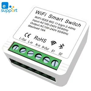 EWeLink aplikasi DIY pengendali jarak jauh modul otomatis Alexa modul pemutus rumah Google mendukung 16A sakelar pintar Wifi Mini