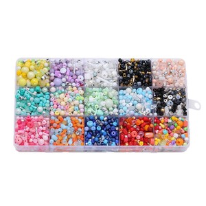 Perles de riz en verre de couleurs mélangées, qualité 5A, pour la fabrication de bracelets, pièces de bijoux DIY AC4299 - Product Image 5