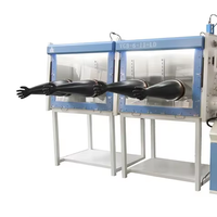 Caja de Guantes de Doble Cámara Labnova de Acero Inoxidable de Alta Resistencia con Bomba de Vacío Rotativa de Doble Etapa y Sistema de Purificación de Gases (H2O O2<1ppm)