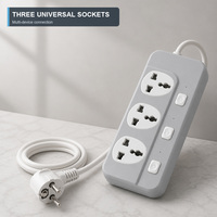 Multiprise universelle de sécurité à 3 prises avec fusibles, prise britannique BS1363, 10A 250V, en cuivre, multifonction, centre réseau SDK