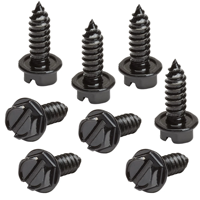 Vis noires en acier inoxydable personnalisées pour boulons de plaques d'immatriculation Vis autotaraudeuses à tête hexagonale hexagonale fendue