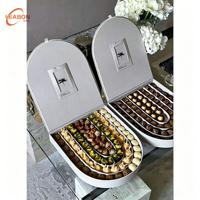 Boîte en papier de qualité alimentaire de luxe avec logo personnalisé pour chocolats, bonbons, desserts, pâtisseries, emballage cadeau de boulangerie avec séparateur et insert