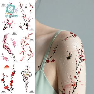 2025 derniers tatouages temporaires colorés réalistes Art corporel <span class=keywords><strong>fleur</strong></span> <span class=keywords><strong>épaule</strong></span> cou mains bras tatouages temporaires pour femmes filles - Product Image 1