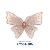 Empeignes de chaussures sur mesure avec papillons en tulle et strass, couleur et logo personnalisés, confortables et respirantes, pièces de chaussures