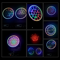 SHEHDS 19x20W Pixel RGBWAUV 6-en-1 LED Wash Moving Head Motorisé Zoom Lumière DJ DMX512 avec Effet Annulaire pour Concert