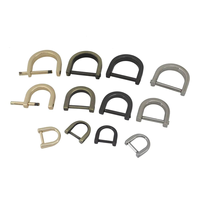 Anneau en D à visser pour sangle de sac à dos, attache en U détachable, quincaillerie métallique pour collier de luxe pour animaux, artisanat du cuir, accessoire de sac à main