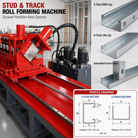 Mesin Pembentuk Profil Drywall untuk Bangunan Baja, Mesin Roll Forming Profil CD UD CW UW untuk Drywall
