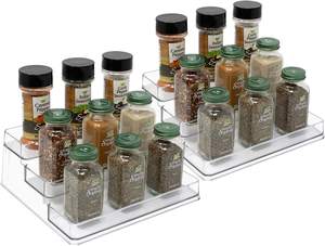Étagère de rangement d'épices en acrylique transparent organisateur d'assaisonnement à <span class=keywords><strong>3</strong></span> <span class=keywords><strong>niveaux</strong></span> organisateur d'épices pour armoires de cuisine - Product Image 4