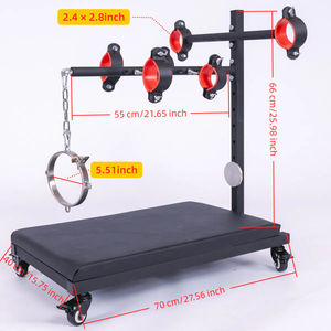 Auf Lager BDSM Sklaven Training Metall Handschellen Fesselung Rückhaltegestell Vierspänner-Wagen Andere Bestrafungsgeräte Sexspielzeug für Erwachsene - Product Image 2