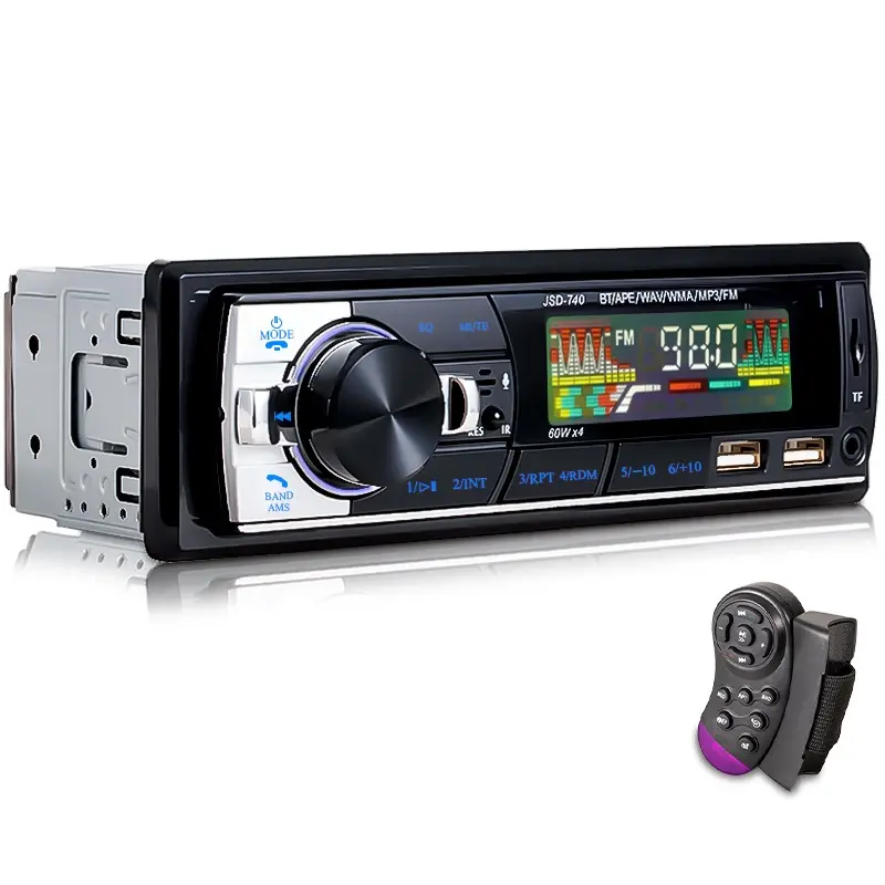 Duy Nhất DIN Xe MP3 Máy Nghe Nhạc AM FM Rds Xe Đài Phát Thanh Stereo Tự Động Đơn Vị Đầu Âm Thanh Xe Hơi Âm Thanh Stereo Đa Phương Tiện Máy Nghe Nhạc JSD-740