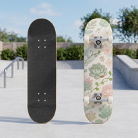 Planche de skateboard personnalisée 7 plis en érable du Nord-Est, roulements ABEC-7, rebond 90A, durable pour les skate parks, design personnalisé imprimé UV, faible profil
