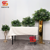 Boule de fleurs artificielles vertes de taille personnalisée, lisse, pour centre de table, décoration florale au sol pour les événements