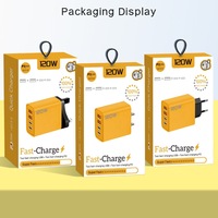 Chargeur Mural USB C à 4 Ports 120W Charge Rapide USB-C PD QC3.0 avec Prise UE/US/UK