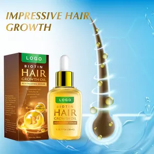 Sérum de croissance des cheveux à la biotine naturelle, Anti-chute, épaississement, traitement de repousse plus long
