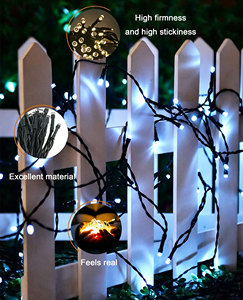 Guirlande solaire à 200 LED RGB blanc chaud, lampe à fil de cuivre pour extérieur, IP65 étanche, décoration de jardin, lumière de Noël - Product Image 4