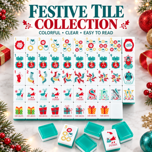 Juego de Mahjong de Cuatro Niveles, 160 Fichas Acrílicas Grabadas, Juego de Lujo, Fichas de Mahjong Americanas para Reuniones Familiares, Entretenimiento y Regalos - Product Image 1