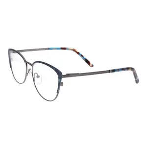 Hot sale products 3D painting technical eyewear frames metal optical frames stainless steel glasses stocks