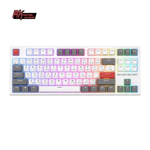 Royal Kludge RK R87 Kustom Mesin Tik Mekanik Keyboard Hotswap 87 Tombol Gamakay Keyboard Rgb Permainan Keyboard Bahasa Thailand