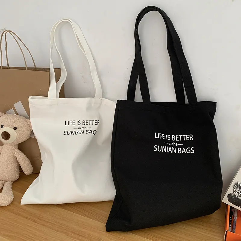 Bolsa de ombro ecológica personalizada, bolsa de lona com 100% algodão para compras