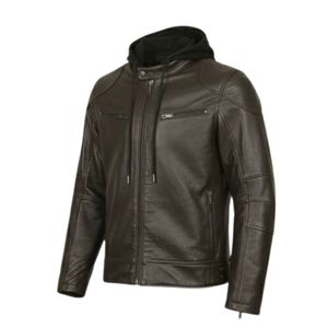 Chaqueta de Cuero Genuino Color Chocolate para Hombre, Chaqueta de Motociclista de Piel de Vaca Premium para Hombre, Venta al por Mayor OEM - Product Image 1