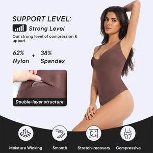 Phụ nữ liền mạch Shapewear bodysuit Tummy kiểm soát thong cơ thể Shaper snatched eo điêu khắc phù hợp với cơ thể - Product Image 6