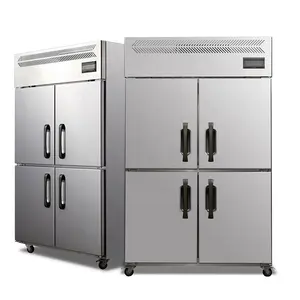कारखाने की पेशकश डबल दरवाजा फ्रिज रेफ्रिजरेटर कंटेनर भंडारण चिलर रसोई फ्रिज रेफ्रिजरेटर छाती फ्रीजर