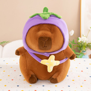 Peluche de Capibara con Forma de Berenjena, Relleno de Algodón PP Suave, Almohada Decorativa para Dormitorio, Muñeco Adorable, Regalo de Cumpleaños para Niña, Venta al Por Mayor - Product Image 1