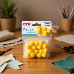 Palline di Lana Gialla da 1,5 Cm per Decorazioni Artigianali - Product Image 3