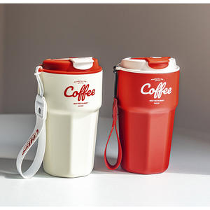 NOUVEAU tasse à café de voyage en acier inoxydable à double paroi en acier inoxydable avec couvercle étanche en corde 420ml 620ml prêt à expédier - Product Image 5