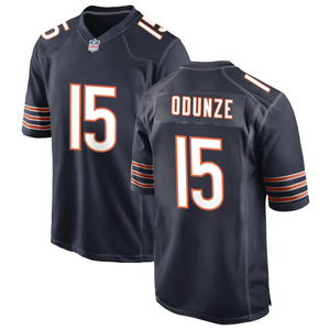 Maillots de football américain personnalisés 2026 Chicago, brodés et cousus, uniformes sportifs pour jeunes avec logos, bleu marine - Product Image 2