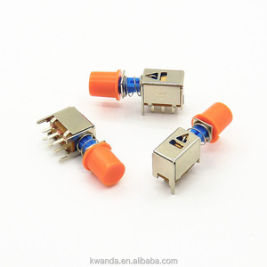 Interrupteur à bouton-poussoir 6 broches autobloquant 2P2T 1NO1NC en laiton bleu, plastique et métal pour routeur modem Jacinth, appareil électroménager 50V - Product Image 4