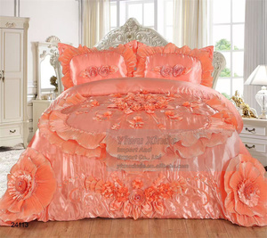 Juego de ropa de cama de novia de lujo, 6 uds de boda de juego de cama, edredón, juego de boda - Product Image 1