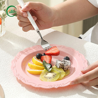 Assiettes empilables en plastique PP Flash, 5/6/7/8/9/10 pouces, plateaux de service peu encombrants pour la maison, la cuisine, le buffet, le restaurant