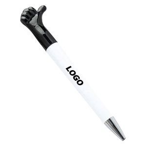Custom Cartoon Hand Gesture Ballpoint Pen Plastic <b>Twist</b> Thumb Pen Personalized Logo Promotional Gift Item - Product Image 1