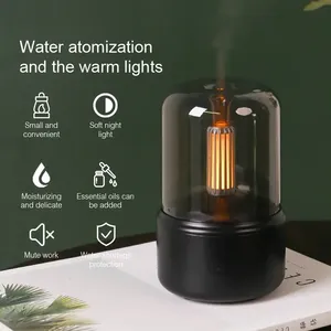 Ánh nến tinh dầu hương thơm khuếch tán không khí cầm tay tạo độ ẩm mát Mist Maker <span class=keywords><strong>LED</strong></span> ánh sáng ban đêm siêu âm - Product Image 2