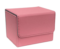 Boîte de rangement magnétique pliable en bambou Juvida L-150A, organisateur de bureau carré, capacité de plus de 100 cartes pour cartes de sport et de collection