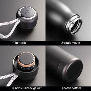 Bouteille d'eau isotherme en acier inoxydable à double paroi avec logo personnalisé, pour le sport, la gym, les cadeaux d'entreprise, avec corde - Product Image 3
