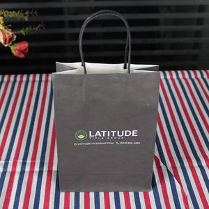 Factory Printed Flat Handle Customized Shopping Gift Kraft Paper <b>Bag</b> with Your Logo - Product Image 2