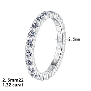 Anillo de Plata Pura S925 con Incrustaciones de Diamantes Moissanite, Anillo de Alta Gama, Joyería de Boda para Mujer, Personalización y Venta al Por Mayor - Product Image 5