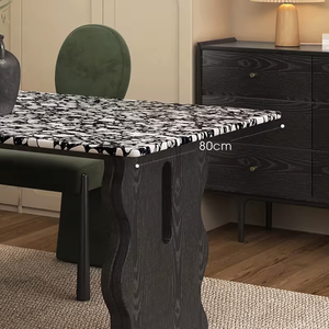 Phong cách Trung Quốc cổ đại nhỏ hình chữ nhật gỗ rắn bàn ăn QY-F903 bàn ăn terrazzo đơn giản hiện đại - Product Image 5