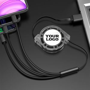 Cable de Carga Rápida 3 en 1 con Logotipo Personalizado para Regalo Promocional al por Mayor, Cable de Carga para Teléfono Móvil USB para iPhone 13 14 15 - Product Image 1