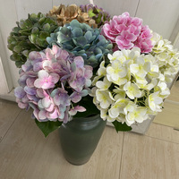 Bunga Hydrangea, Dekorasi Bunga Pernikahan Hotel Bunga Hydrangea Pelembap Sentuhan Nyata Imitasi 3D 69Cm