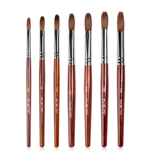 Wholesale Flat <b>Round</b> Red Wood DIY Nail Art <b>Brushes</b> Nail Art Tools KADS Crimped Kolinsky Sable Acrylic Nail <b>Brush</b> - Product Image 1