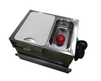 Cuisinière à gaz miniature en acier inoxydable léger pour caravane RV, avec évier intégré et tiroir pour utilisation en véhicule GR-C001