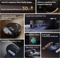 Robot Vacuum Cleaner Pintar Mova Z60 Ultra dengan Daya Hisap 28000Pa, Fitur Pel Basah Kering, Perawatan Karpet Otomatis, Navigasi LDS, dan Sikat Anti Kusut Rambut