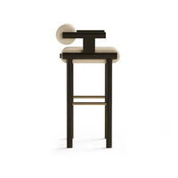 Tabouret de bar de style nordique moderne rétro, design minimaliste, coussins en tissu simples pour salon, restaurants, cafés, îlots de cuisine
