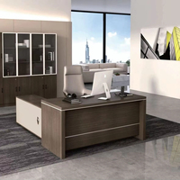 Bureau de direction design noir – Mobilier de bureau haut de gamme pour PDG
