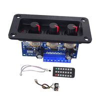 Carte d'amplificateur numérique 2.1 canaux BT5.0 + câble AUX + télécommande 2X25W + 50W Subwoofer Carte d'amplificateur de classe D DC12-20V