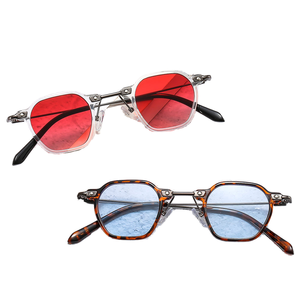 Fashion Retro Blue Metal Frame UV400 <b>Sunglasses</b> for Men-Private Label Cool - Product Image 1