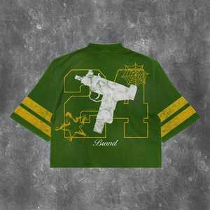 Fabricación profesional Diseño personalizado High Street Impresión de transferencia de calor Transpirable 100% Algodón Ropa informal para exteriores 2 piezas - Product Image 3